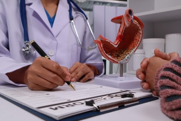 Beautiful young couple looking behind at you