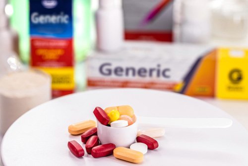 Beautiful young couple looking behind at you