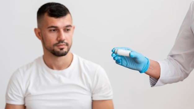 Beautiful young couple looking behind at you