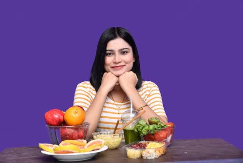 Beautiful young couple looking behind at you